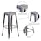 Flash Furniture 30'' High Backless Clear Coated Metal Indoor Barstool, Square Seat, PK4 4-XU-DG-TP0004-30-GG - alternate 3